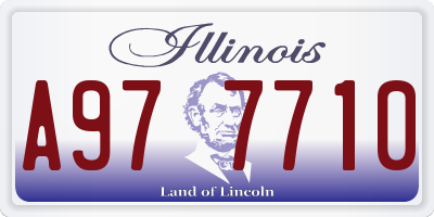IL license plate A977710