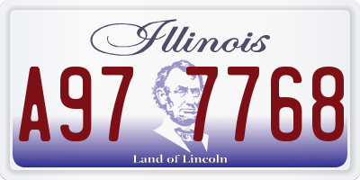 IL license plate A977768