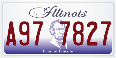 IL license plate A977827