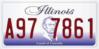 IL license plate A977861