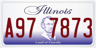 IL license plate A977873