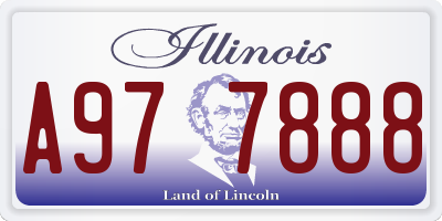 IL license plate A977888