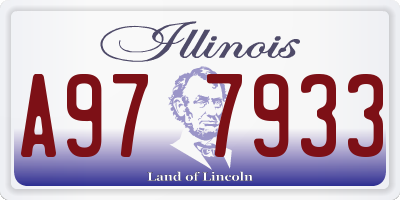 IL license plate A977933