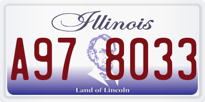 IL license plate A978033