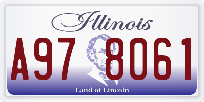 IL license plate A978061