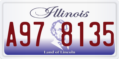 IL license plate A978135