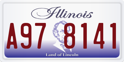 IL license plate A978141