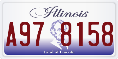 IL license plate A978158