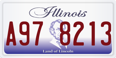 IL license plate A978213