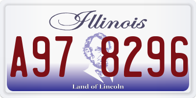 IL license plate A978296