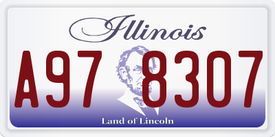 IL license plate A978307