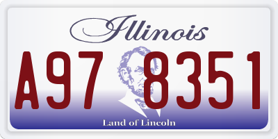 IL license plate A978351