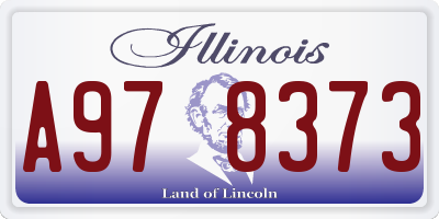 IL license plate A978373