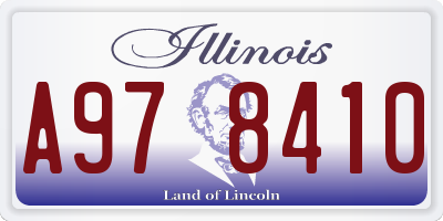 IL license plate A978410