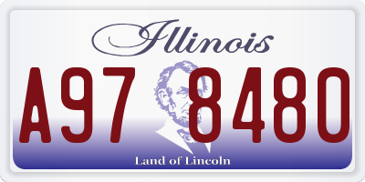 IL license plate A978480