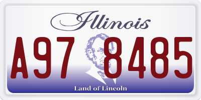 IL license plate A978485
