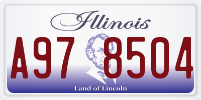 IL license plate A978504