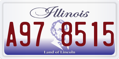 IL license plate A978515