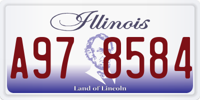 IL license plate A978584