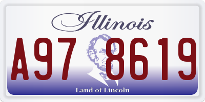 IL license plate A978619