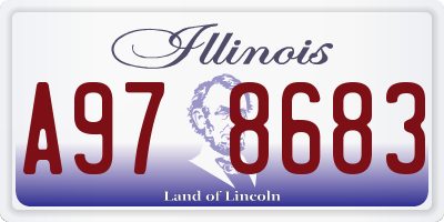IL license plate A978683