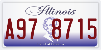 IL license plate A978715