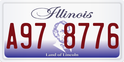 IL license plate A978776