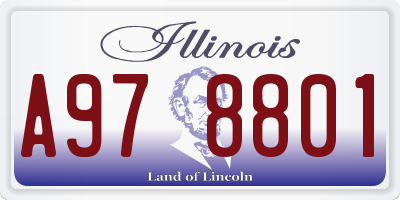 IL license plate A978801