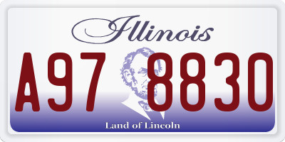 IL license plate A978830