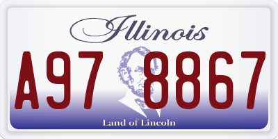 IL license plate A978867