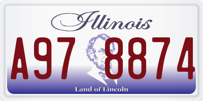 IL license plate A978874