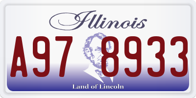 IL license plate A978933