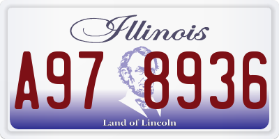 IL license plate A978936