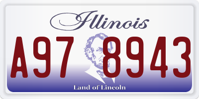 IL license plate A978943