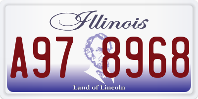 IL license plate A978968