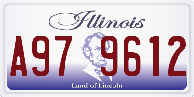IL license plate A979612