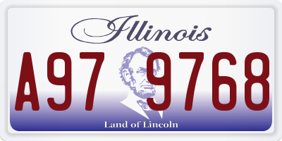 IL license plate A979768