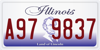 IL license plate A979837
