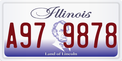 IL license plate A979878