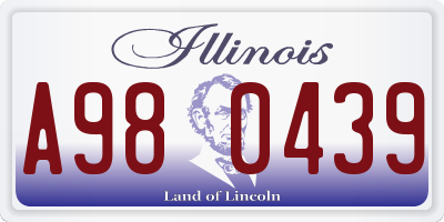 IL license plate A980439