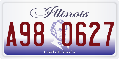 IL license plate A980627