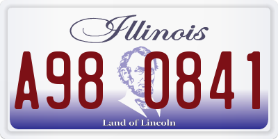 IL license plate A980841