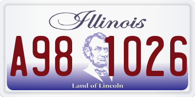 IL license plate A981026