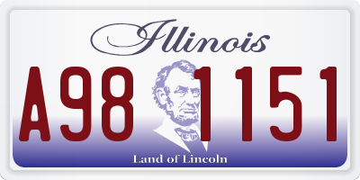 IL license plate A981151