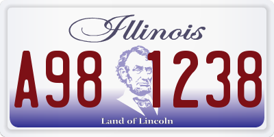 IL license plate A981238