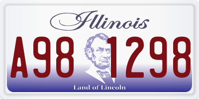 IL license plate A981298