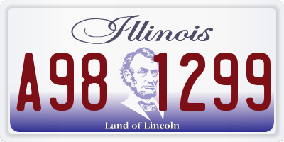 IL license plate A981299