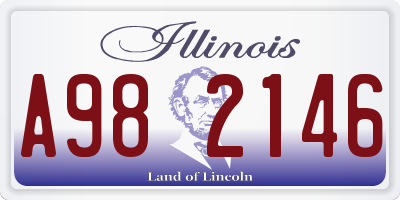 IL license plate A982146
