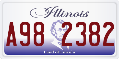 IL license plate A982382