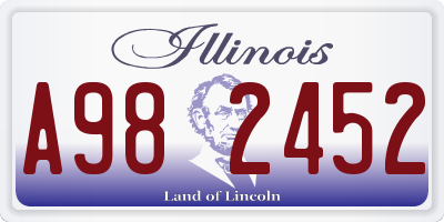 IL license plate A982452